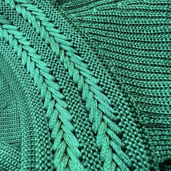 WHBM White House black market braided halter top green knit size S - Picture 7 of 13